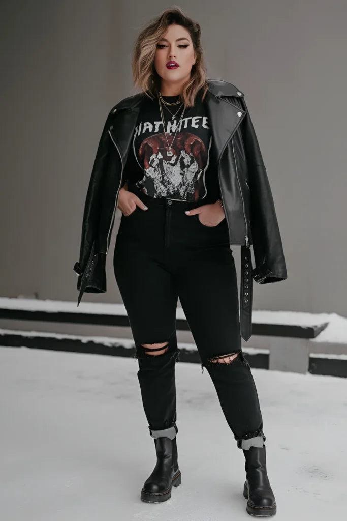 Women’s Leather Fashion for Plus Sizes